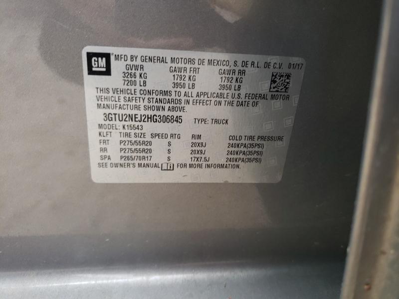 2017 GMC SIERRA1500 - 3GTU2NEJ2HG306845