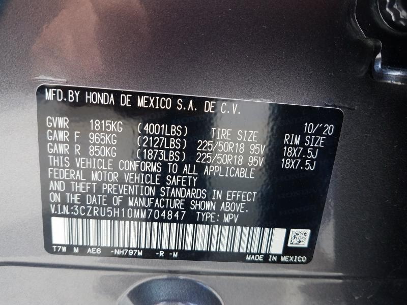 2021 HONDA HR-V SPORT 3CZRU5H10MM704847