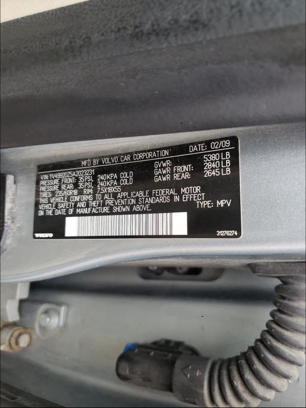 2010 VOLVO XC60 T6 YV4992DZ5A2023231