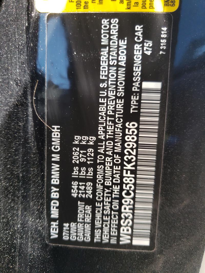 2015 BMW M4 WBS3R9C58FK329856
