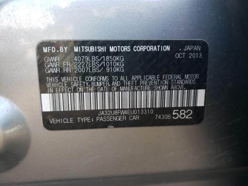 2014 MITSUBISHI LANCER GT JA32U8FW4EU013310