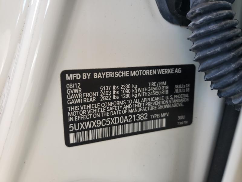 2013 BMW X3 XDRIVE2 5UXWX9C5XD0A21382