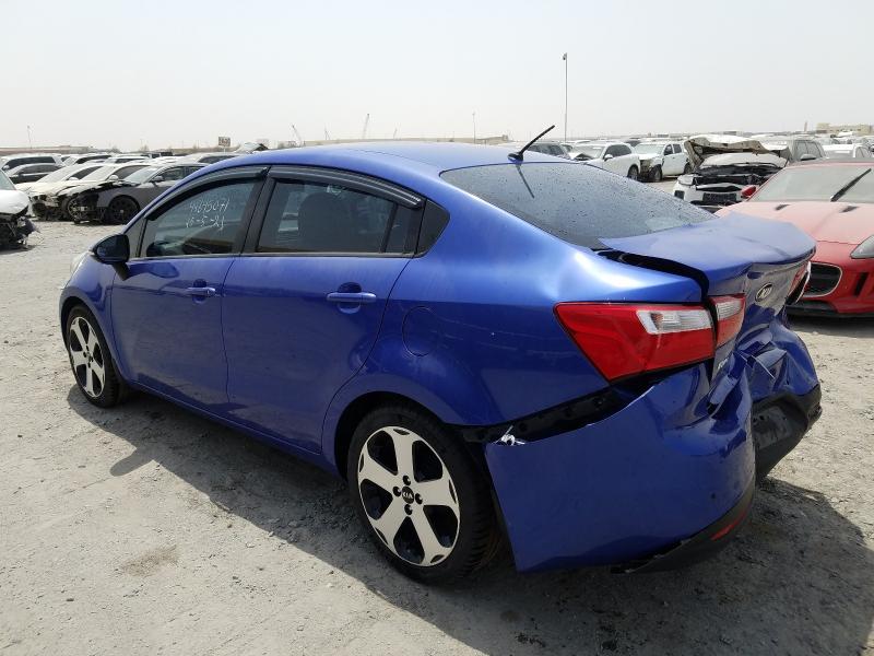 VIN: KNADN4123E6320618 Auction: COPART UAE Lot: 44645071 Location: DUBAI INDUSTRIAL CITY - DUBAI VIN: KNADN4123E6320618 KIA RIO 2014 BLUE Photo 3