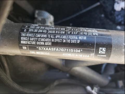 2016 POLARIS SLINGSHOT 57XAASFA7G7115104