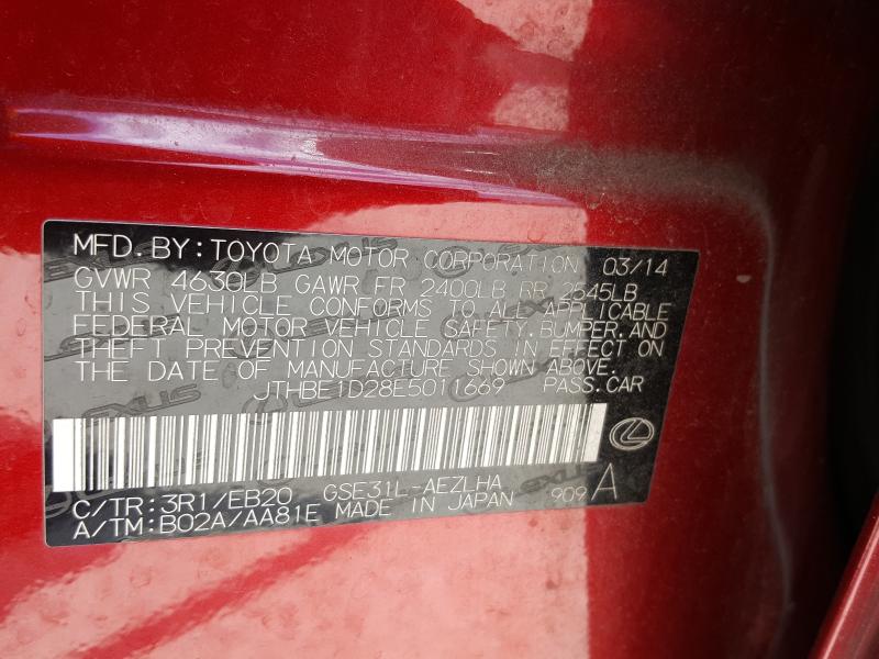 2014 LEXUS IS 350 JTHBE1D28E5011669