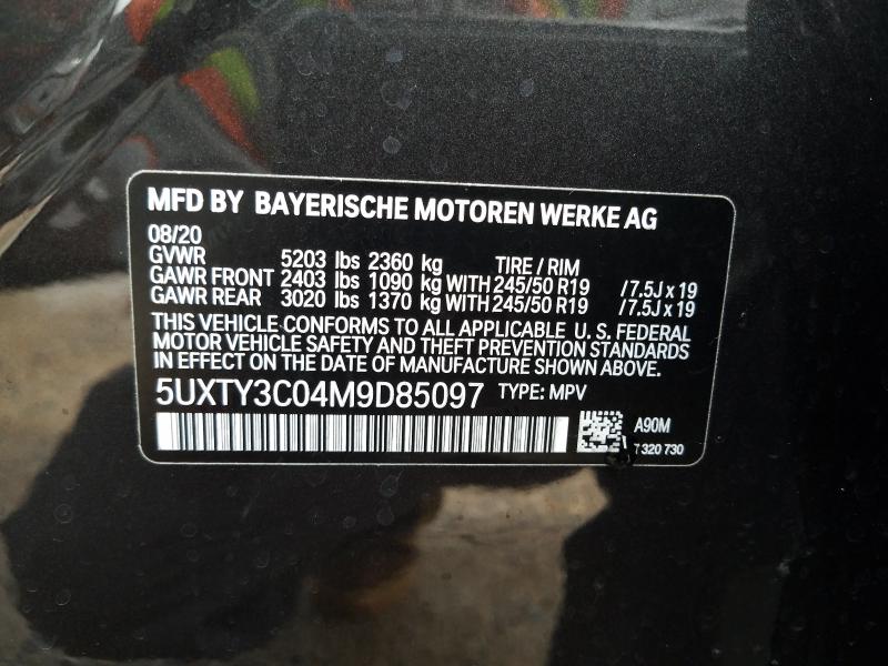 2021 BMW X3 SDRIVE3 5UXTY3C04M9D85097