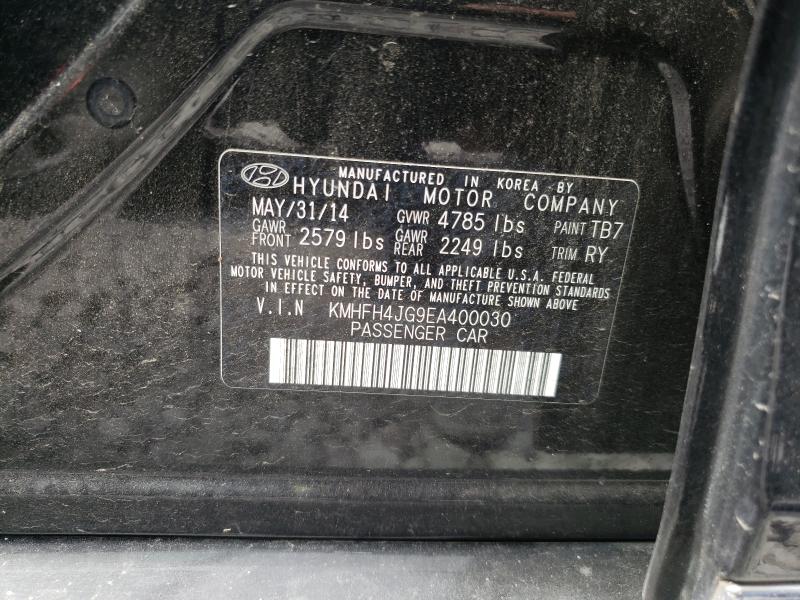 2014 HYUNDAI AZERA GLS KMHFH4JG9EA400030