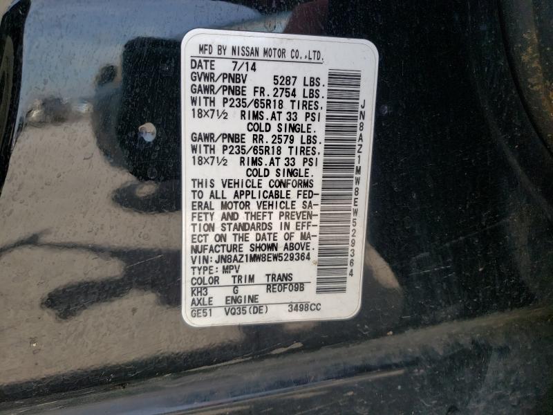 2014 NISSAN MURRANO JN8AZ1MW8EW529364