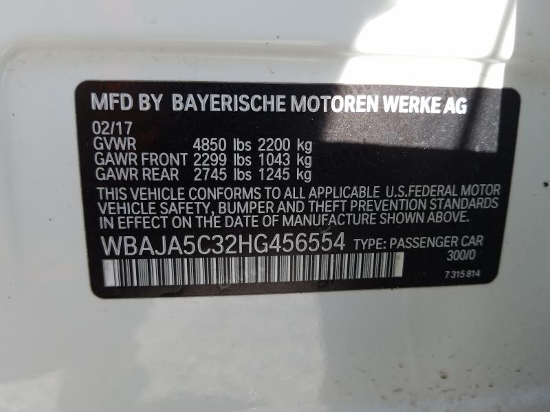 2017 BMW 530 I WBAJA5C32HG456554