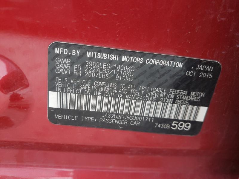 2016 MITSUBISHI LANCER ES JA32U2FU8GU001711