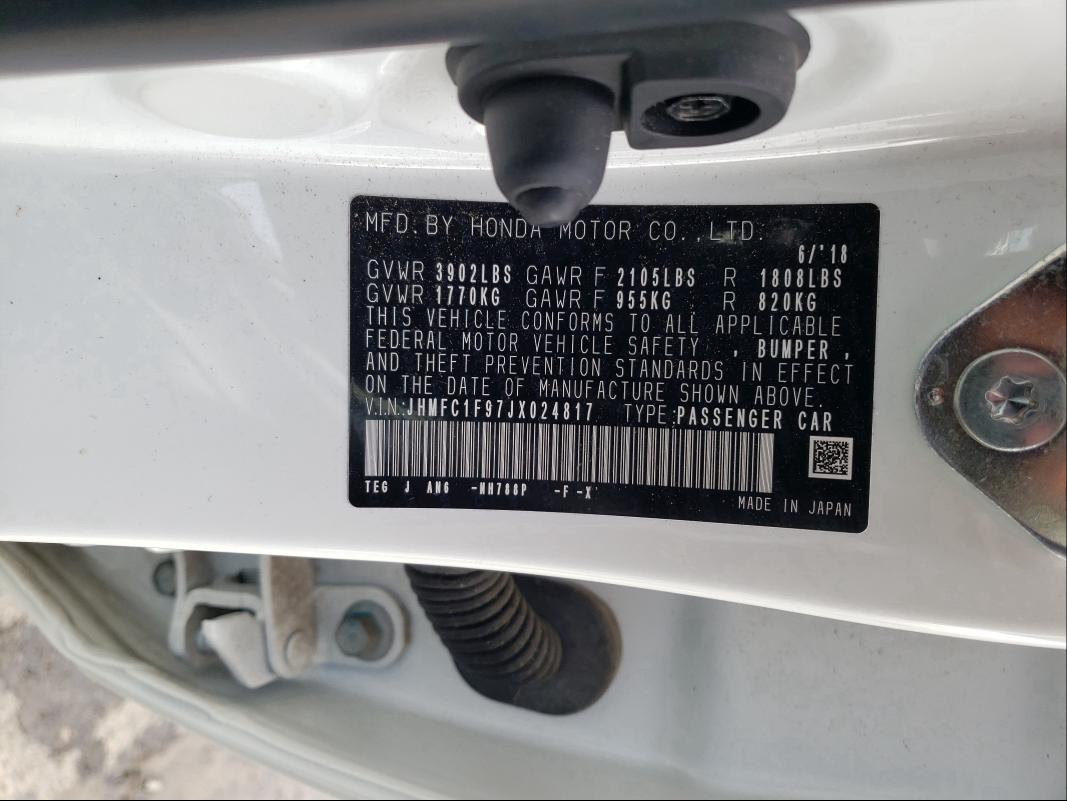 2018 HONDA CIVIC TOUR JHMFC1F97JX024817