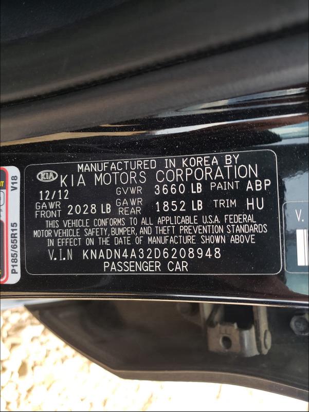 2013 KIA RIO EX KNADN4A32D6208948