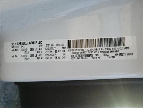 2011 DODGE DAKOTA SLT 1D7RW3BP5BS626416