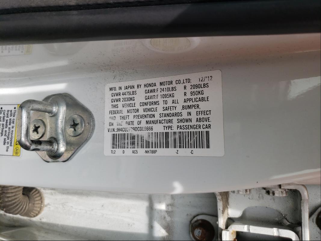 2013 ACURA TSX SE JH4CU2F89DC006666