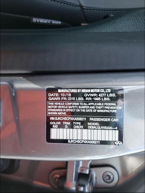 2019 INFINITI QX30 PURE SJKCH5CPXKA008211