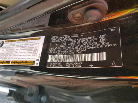 2011 TOYOTA 4RUNNER SR JTEZU5JR3B5016328