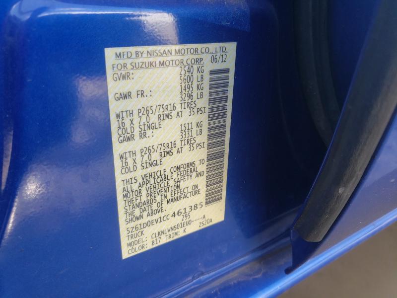 2012 SUZUKI EQUATOR RM 5Z61D0EV1CC461385