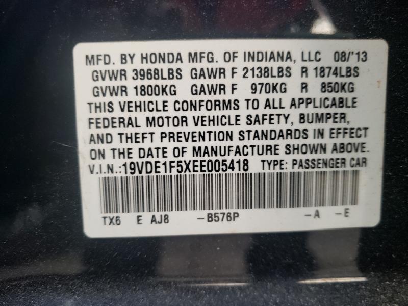 2014 ACURA ILX 20 PRE 19VDE1F5XEE005418