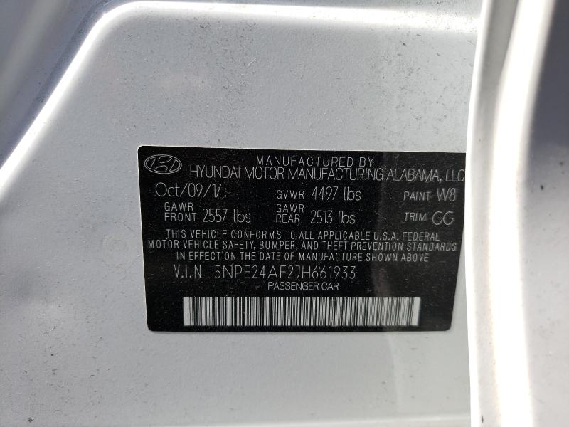 2018 HYUNDAI SONATA SE 5NPE24AF2JH661933