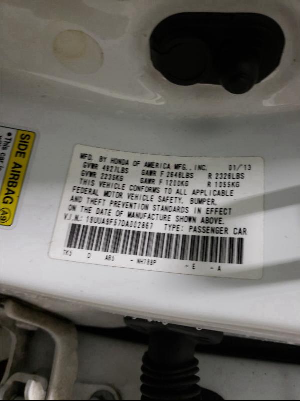 2013 ACURA TL TECH 19UUA9F57DA002867