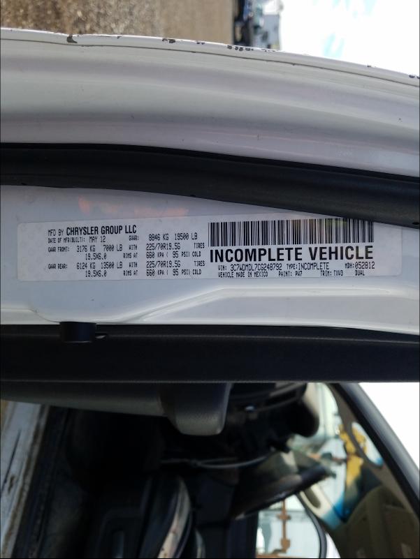2012 DODGE RAM 5500 S 3C7WDMDL7CG248792