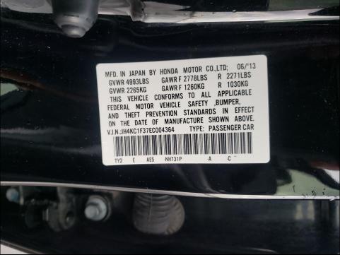 2014 ACURA RLX JH4KC1F37EC004364