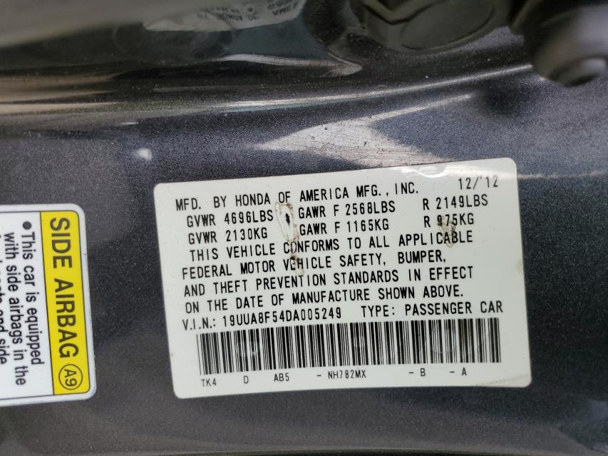 2013 ACURA TL TECH 19UUA8F54DA005249