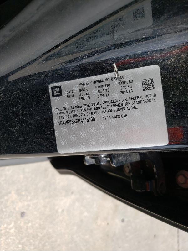 2017 BUICK VERANO SPO 1G4PR5SK6H4116139