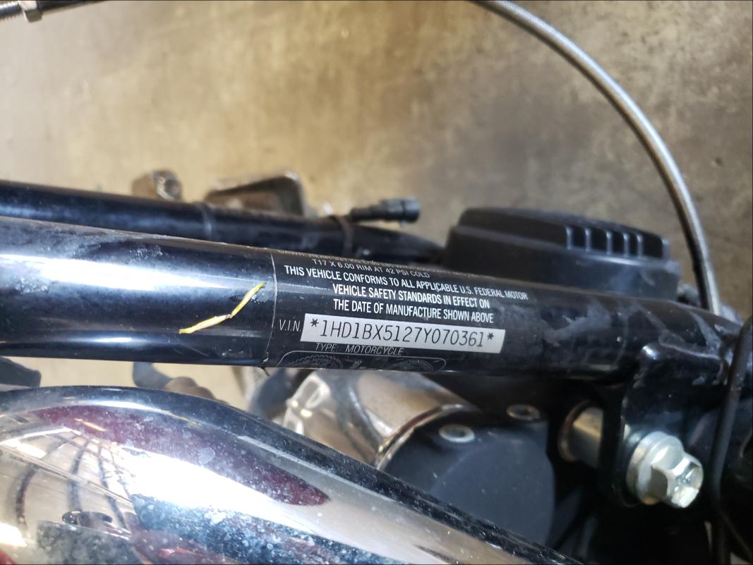 2007 HARLEY-DAVIDSON FLSTF 1HD1BX5127Y070361