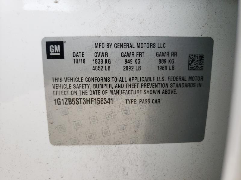 2017 CHEVROLET MALIBU L 1G1ZB5ST3HF158341