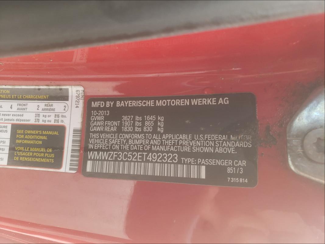2014 MINI COOPER CLU WMWZF3C52ET492323