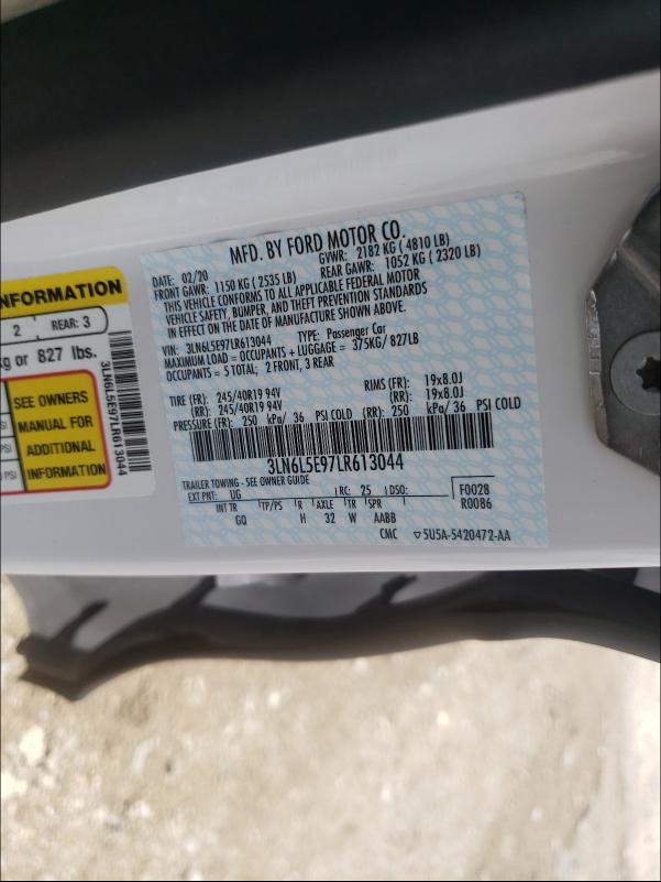 2020 LINCOLN MKZ RESERV 3LN6L5E97LR613044