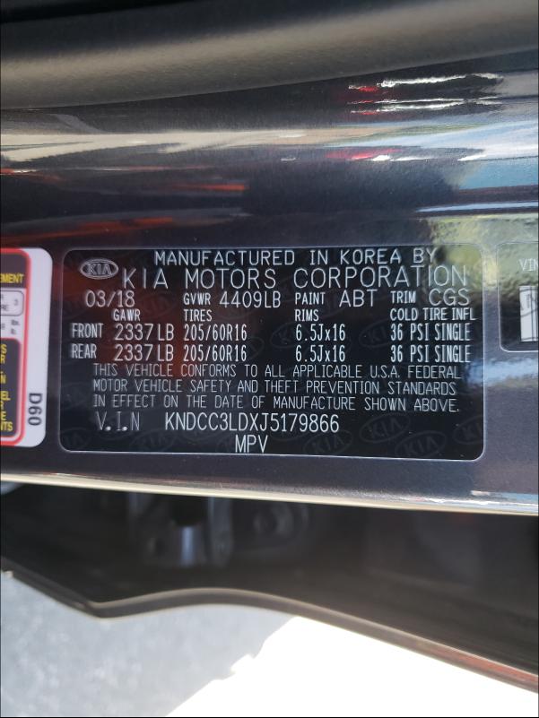 2018 KIA NIRO EX PR KNDCC3LDXJ5179866