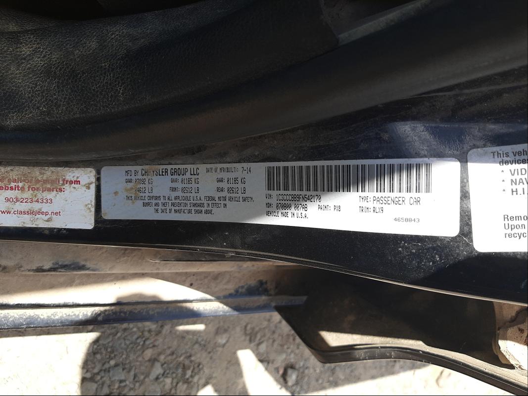 2015 CHRYSLER 200 S - 1C3CCCBB9FN542170