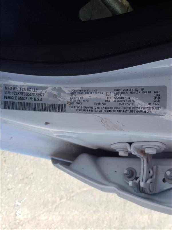 2020 RAM 1500 TRADE 1C6SRECG5LN385977