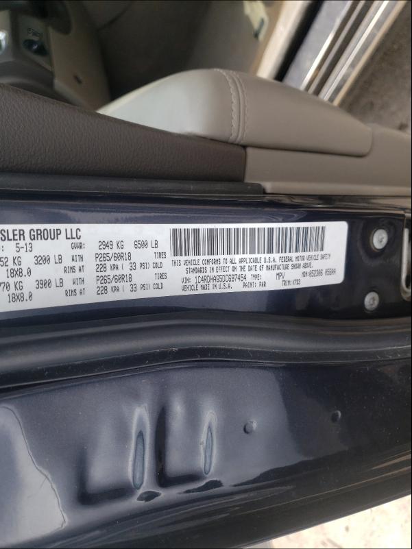 2013 DODGE DURANGO SX 1C4RDHAG5DC687454