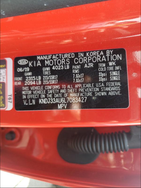 2020 KIA SOUL EX KNDJ33AU6L7083427