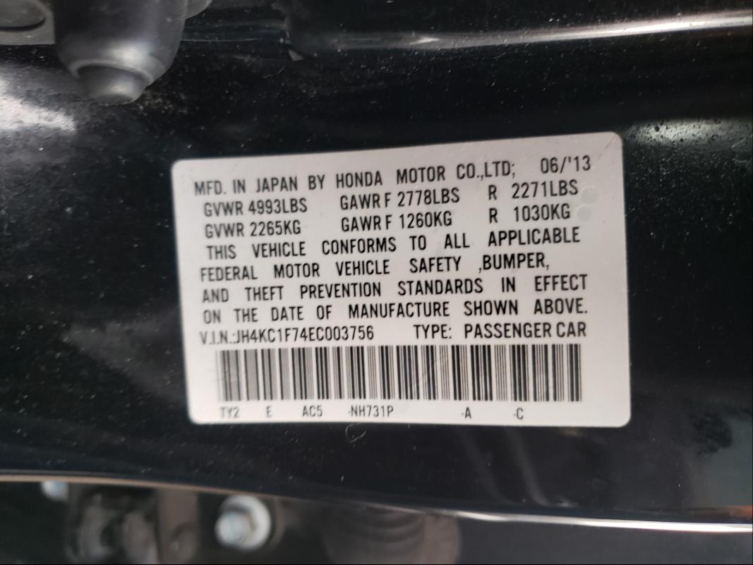2014 ACURA RLX TECH-A JH4KC1F74EC003756