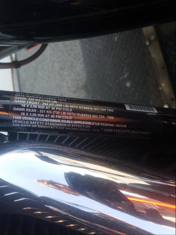 2020 HARLEY-DAVIDSON FLDE 1HD1YCJ27LB037469