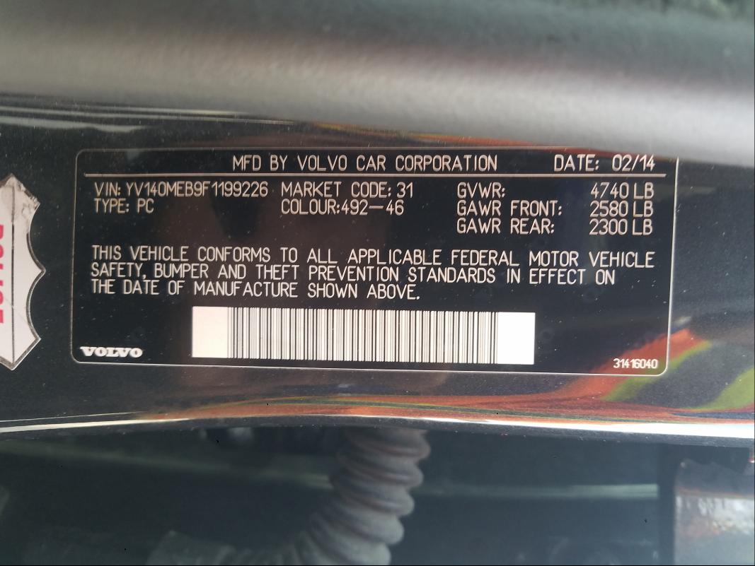 2015 VOLVO V60 PREMIE YV140MEB9F1199226