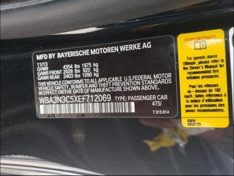 2014 BMW 428 I WBA3N3C5XEF712069