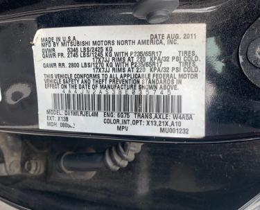 2011 MITSUBISHI ENDEAVOR L 4A4JN2AS3BE035745