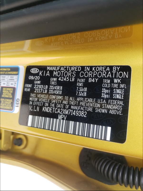 2021 KIA SELTOS SX KNDETCA2XM7149382