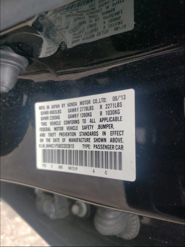 2014 ACURA RLX TECH JH4KC1F58EC003810