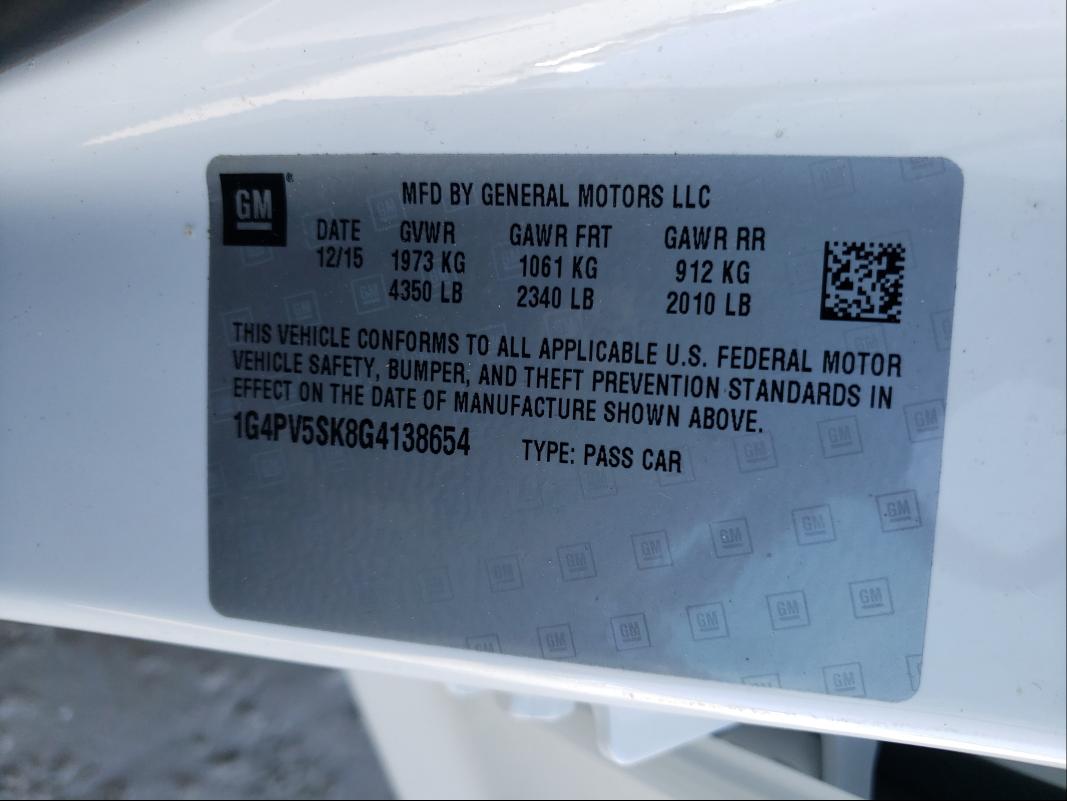 2016 BUICK VERANO 1SV 1G4PV5SK8G4138654
