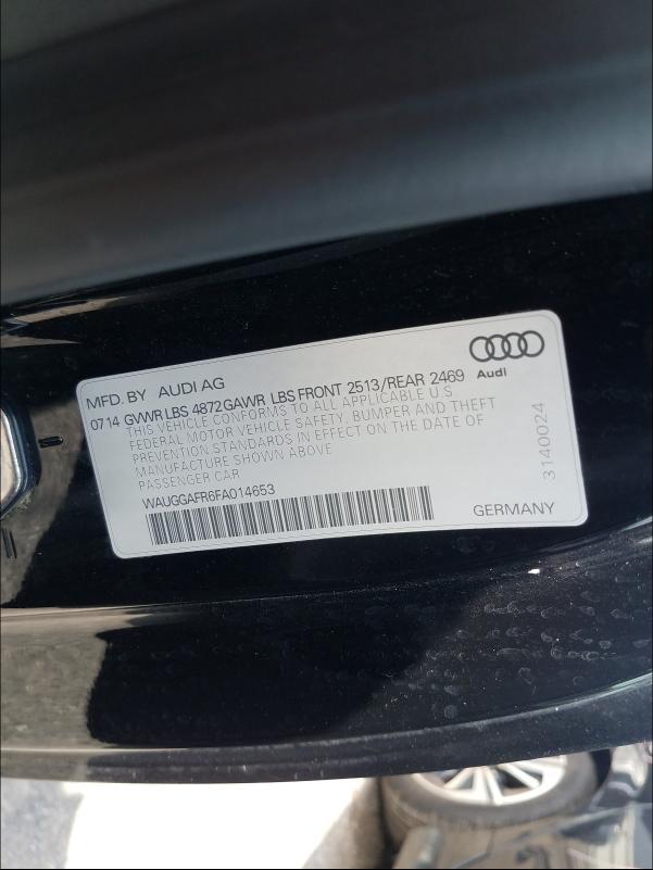 2015 AUDI S5 PREMIUM WAUGGAFR6FA014653