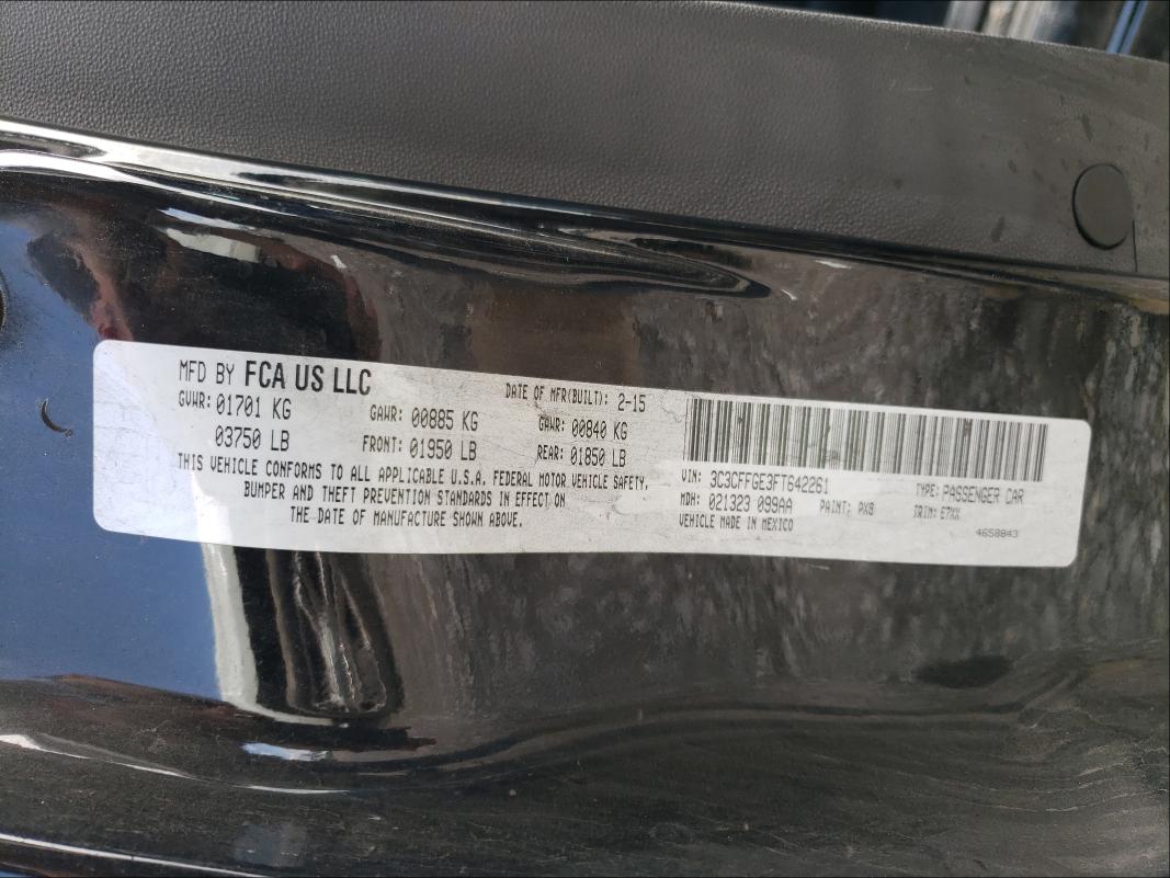 2015 FIAT 500 ELECTR 3C3CFFGE3FT642261