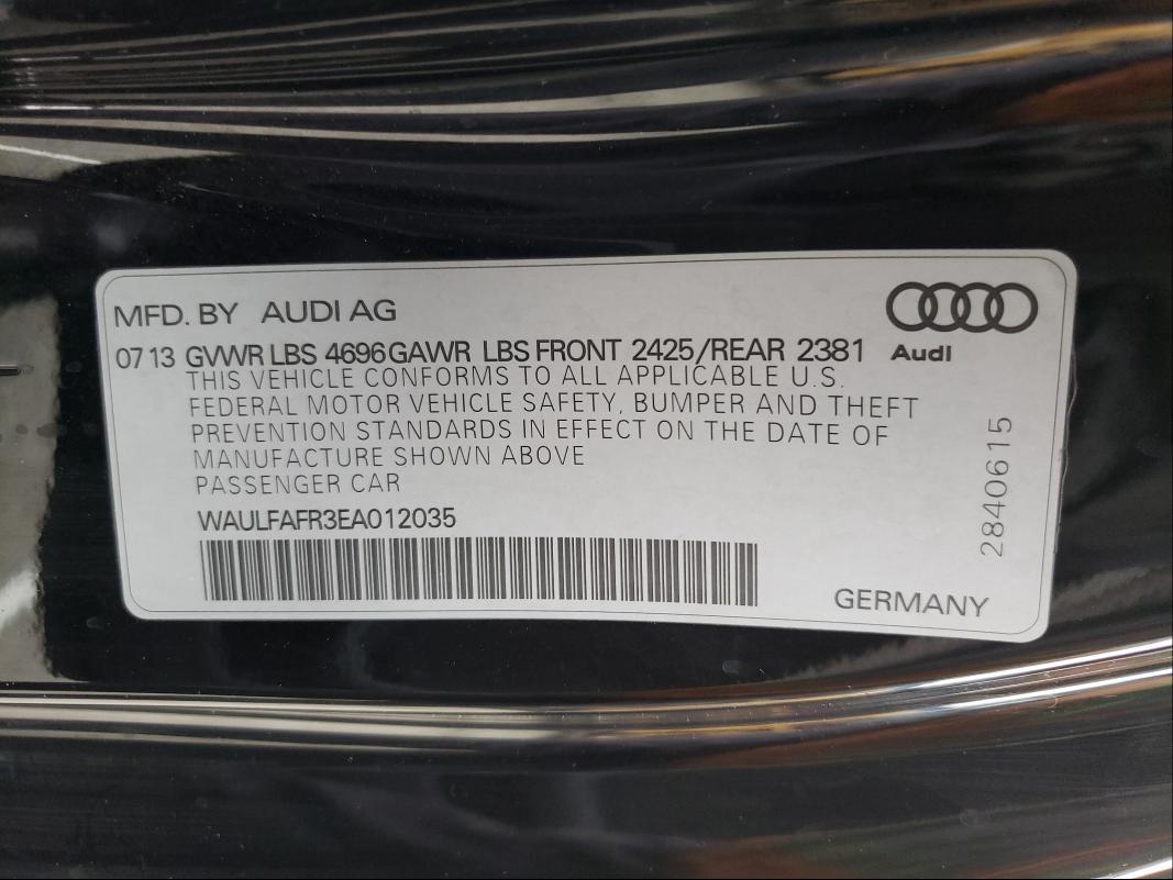 2014 AUDI A5 PREMIUM WAULFAFR3EA012035