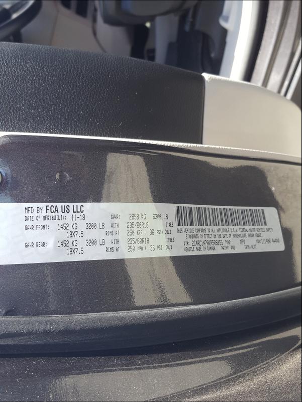 2019 CHRYSLER PACIFICA H 2C4RC1N70KR509055