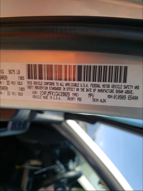 2012 JEEP LIBERTY JE 1C4PJMFK1CW129829